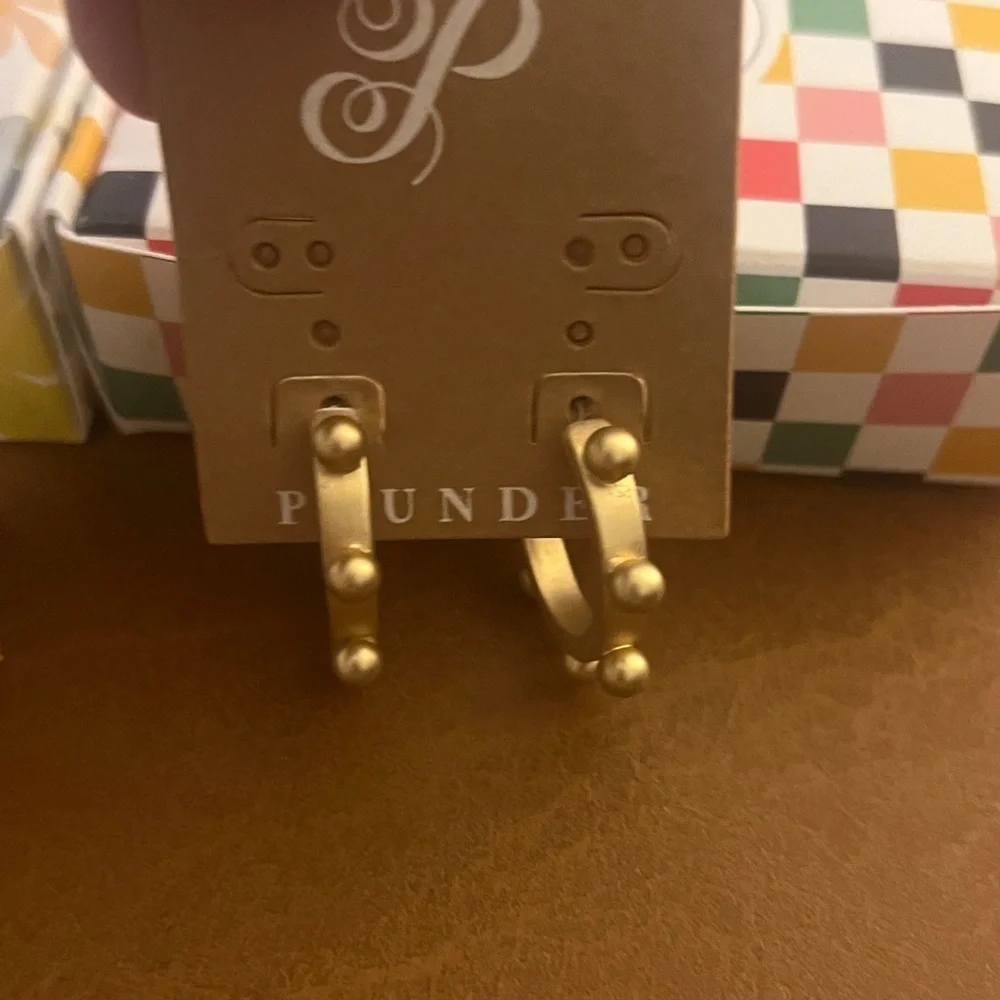 Plunder Design Yellow Fringe and Gold Hoop Earrings - Picture 3 of 6